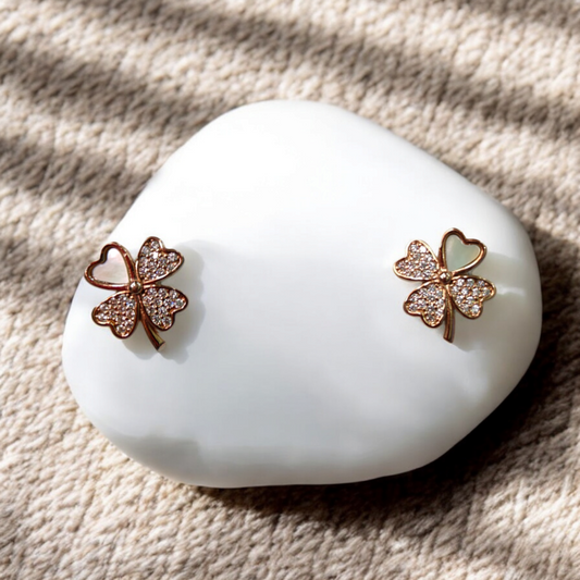 Heart Shaped Clover Earrings