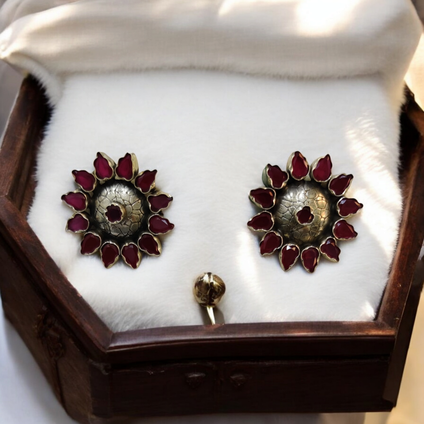 Ruby Radiance Studs