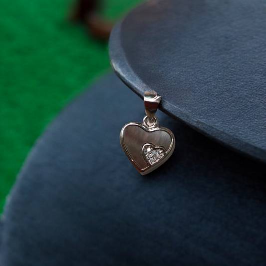 Grey Heart Pendant