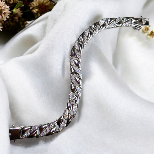 Crystalline Cuban Link Bracelet