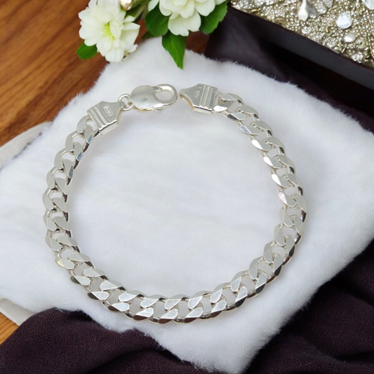 Classic Cuban Link 925 Silver Bracelet